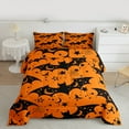 thumbnail image 2 of jejeloiu Spooky Halloween Bat Bedding Comforter Set,Trick Or Treat Twin Comforter Sets,Black Spider Webs Bedding Set For Children,Microfiber Bedroom Decor Reversible,2pcs, 2 of 8
