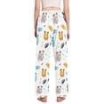 thumbnail image 3 of Dailycode Women's Pajama Pants Wide Leg Lounge Pj Bottoms With Pockets Various Color Dogs, 3 of 7