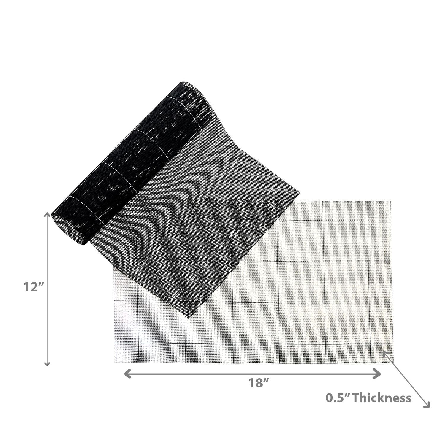 4Pc Tissé Pvc Platemat Bloc Carré Blanc 12 X 18 - Ensemble De 3
