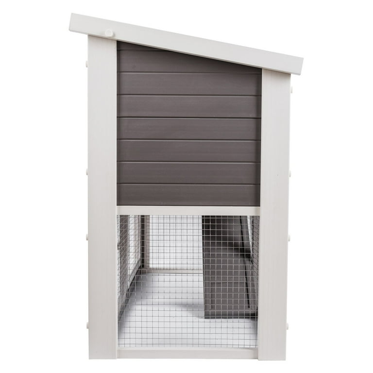 New Age Pet® ECOFLEX® Columbia Rabbit Hutch, Grey, Dual