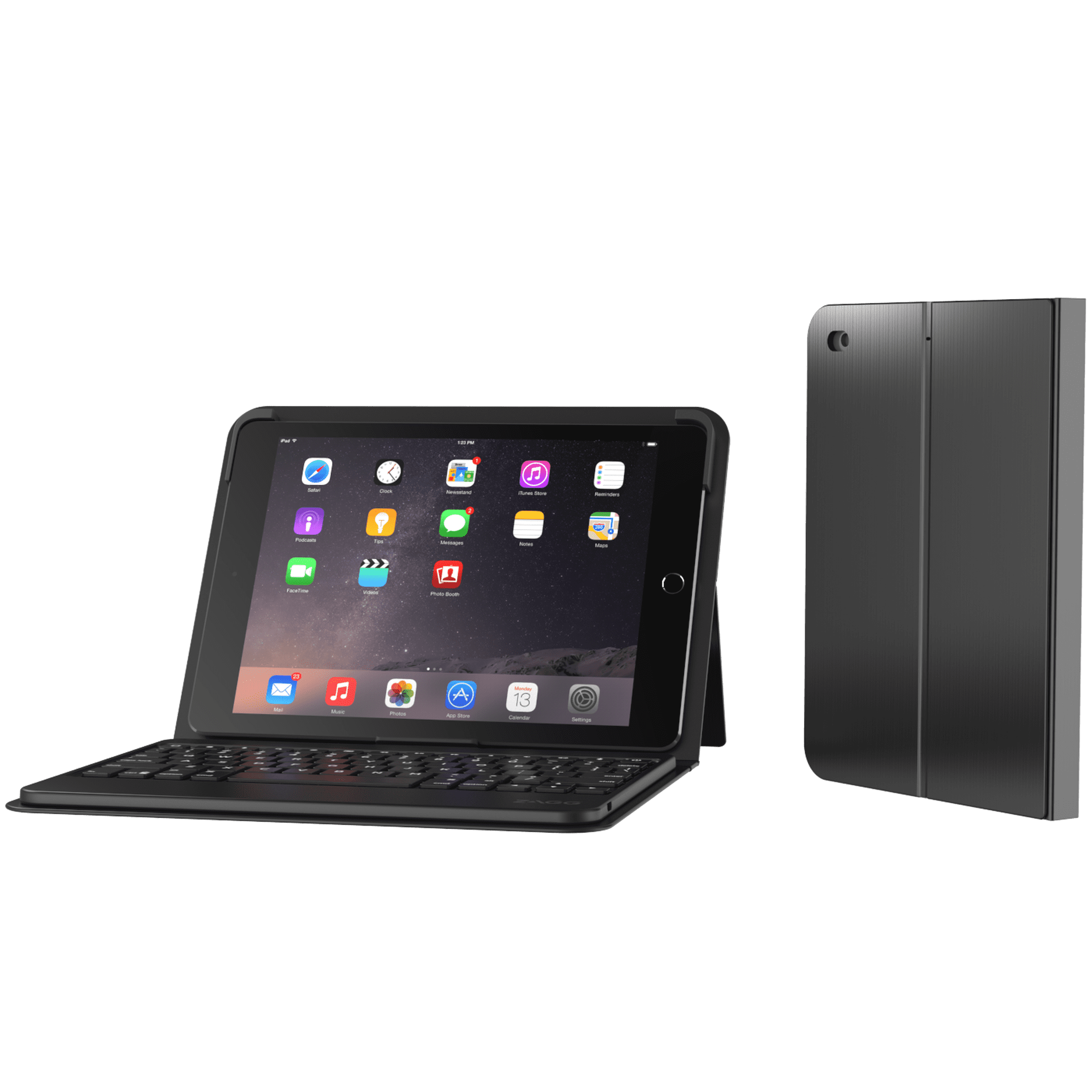 ZAGG Messenger Folio - Bluetooth Tablet Keyboard - Made for Apple iPad 9.7" (Gen 7) - Charcoal