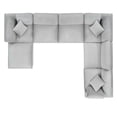 thumbnail image 3 of Sectional Sofa Set, Velvet, Light Grey Gray, Modern Contemporary Urban Design, Living Lounge Room Hotel Lobby Hospitality, 3 of 10