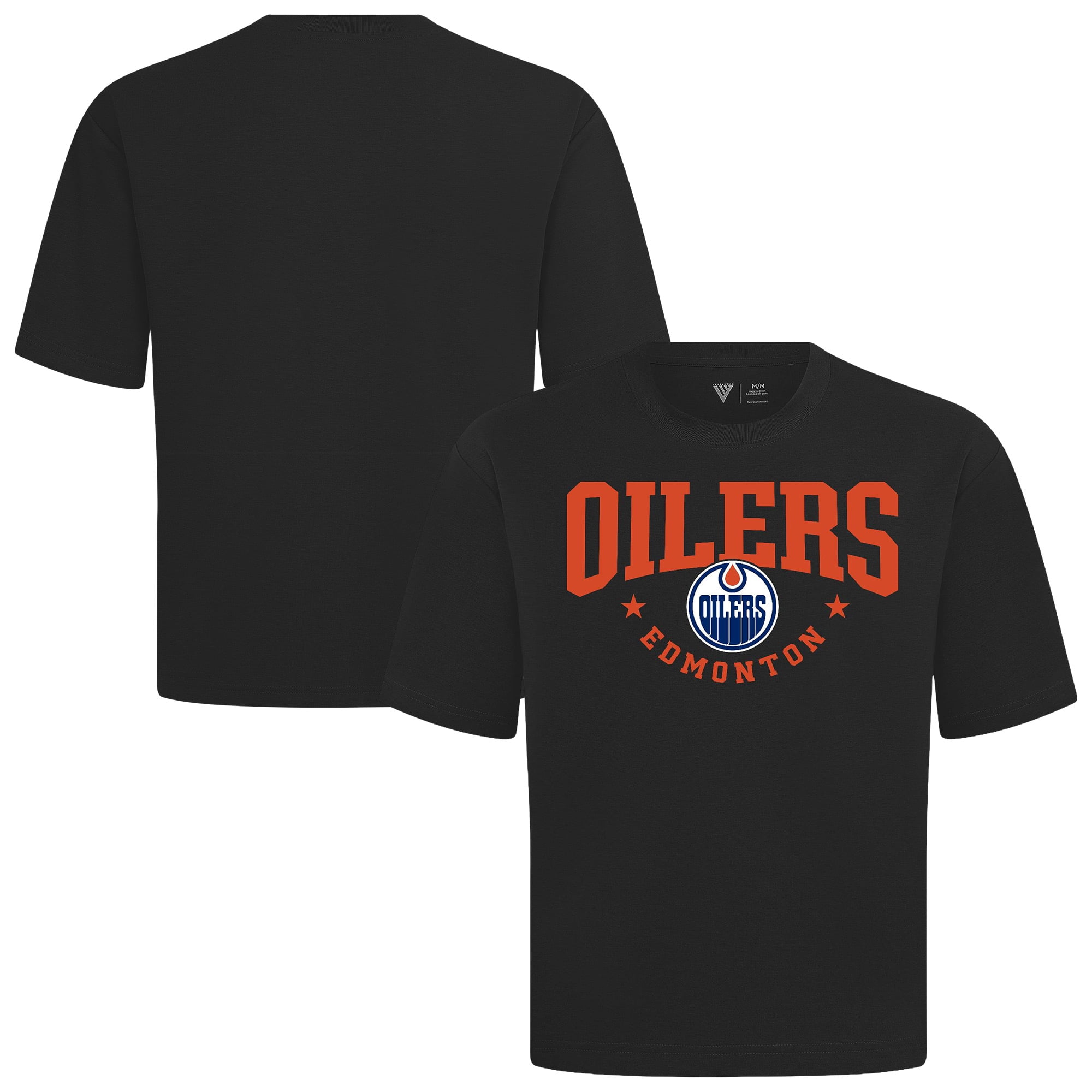 Men's Levelwear Black Edmonton Oilers Luxe Signature Knit T-Shirt