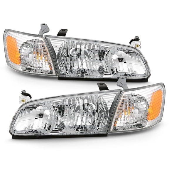 For 2000-2001 Toyota Camry Headlights Headlamps Corner Lights 4pcs Left Right