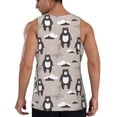 thumbnail image 3 of Fotbe Cartoon Bear Brown Pattern Men's Quick Dry Workout Tank Top Gym Muscle Tee Fitness Bodybuilding Sleeveless T Shirt Breathable Workout Shirt-Large, 3 of 9