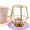 thumbnail image 5 of 6 Pcs 4.7" Fabric Coasters,Happon Fabric Crochet Coasters, Round Lace Embroidery Cup Mat with Floral Pattern for Wedding Party Decoration, 5 of 6
