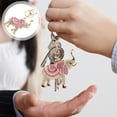thumbnail image 4 of Miangastore Elephant Keychain Sparkling Crystal Key Ring Charm Jewelry Big Ears Elephant Key Chain, 4 of 8