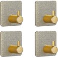 thumbnail image 1 of Gancho de pared adhesivo YONGSHENG 4 piezas dorado, 1 of 4