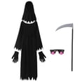 thumbnail image 1 of LUOGENLI Garçons Yeux Rouges Lumineux Robe Cape Noire Enfants Effrayant pour Tenues pour Garçons Denim Fluide Noir 12-13 Ans, 1 of 8
