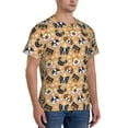 thumbnail image 2 of Bixox Men's Cute Dogs Head Printed Short Sleeve Skinny Athletic T-Shirt, 2 of 6