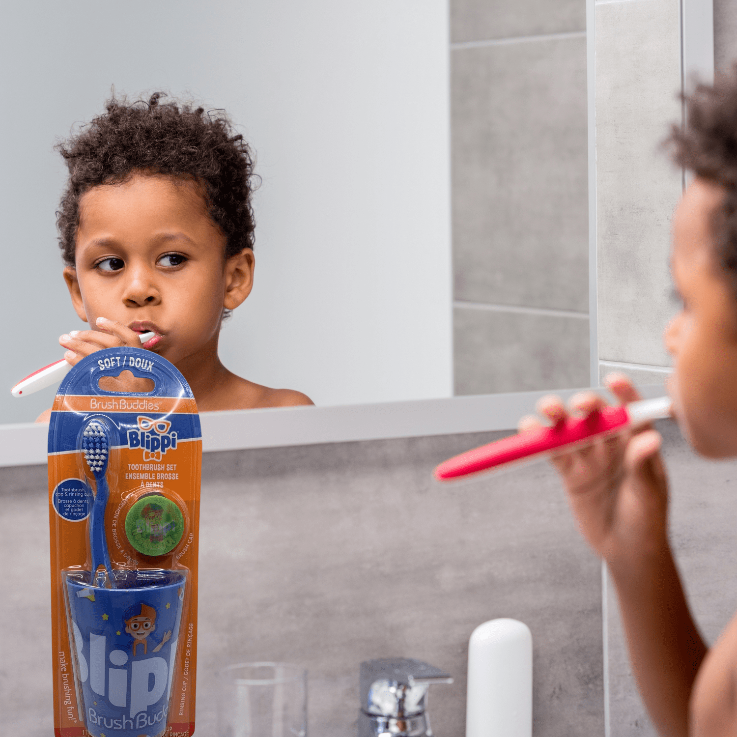 Blippi Toothbrush Holder Kids Bathroom Decor Fun Childrens Home Decor 8oz  Cup 