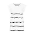 thumbnail image 4 of XuJwPNcy Summer Tops for Women Cap Sleeve Crew Neck Striped Shirts Fashion Baggy Basic Tee Shirts, 4 of 4