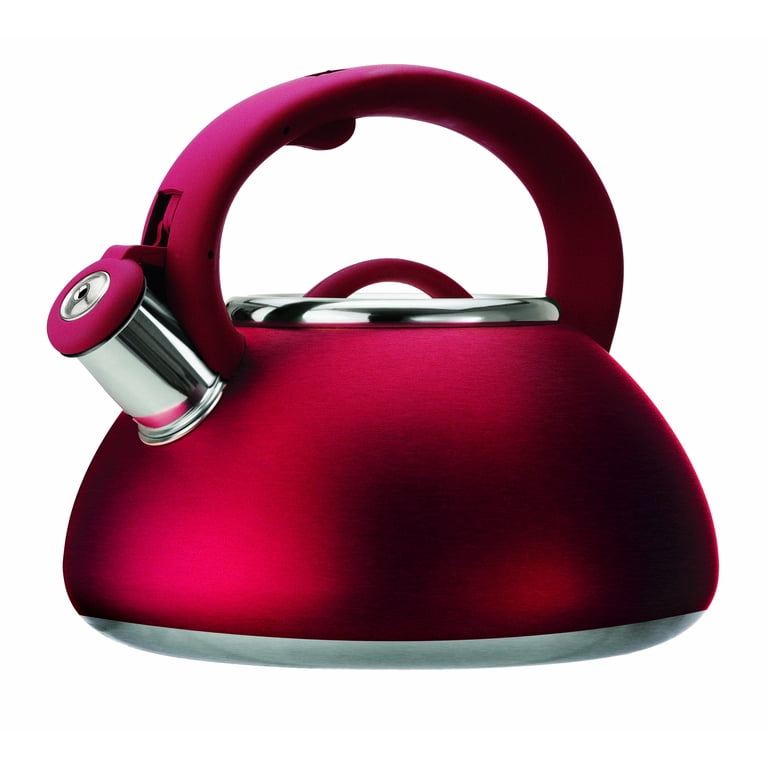 Primula Soft Grip 3 Qt. Stainless Steel Whistling Kettle - Brushed