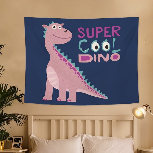 Tapiz para colgar en la pared con dibujos animados de dinosaurios, diseño de dinosaurio muy guay