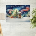 thumbnail image 2 of Merry Christmas and Happy New Year Santa Pug Holiday Xmas Winter 2025 Horizontal Matte Canvas Poster Dog Lover Gifts Wall Art Home Decor - 00024, 2 of 5