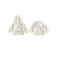 thumbnail image 6 of RUINIXCW Toddler Girl Fall Jacket Flower/Rugby Print Hooded Zipper Long Sleeve Coat, 6 of 8