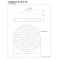 thumbnail image 2 of Kingston Brass K125A1 Victorian 10" Raindrop Shower Head, Polished Chrome, 2 of 2