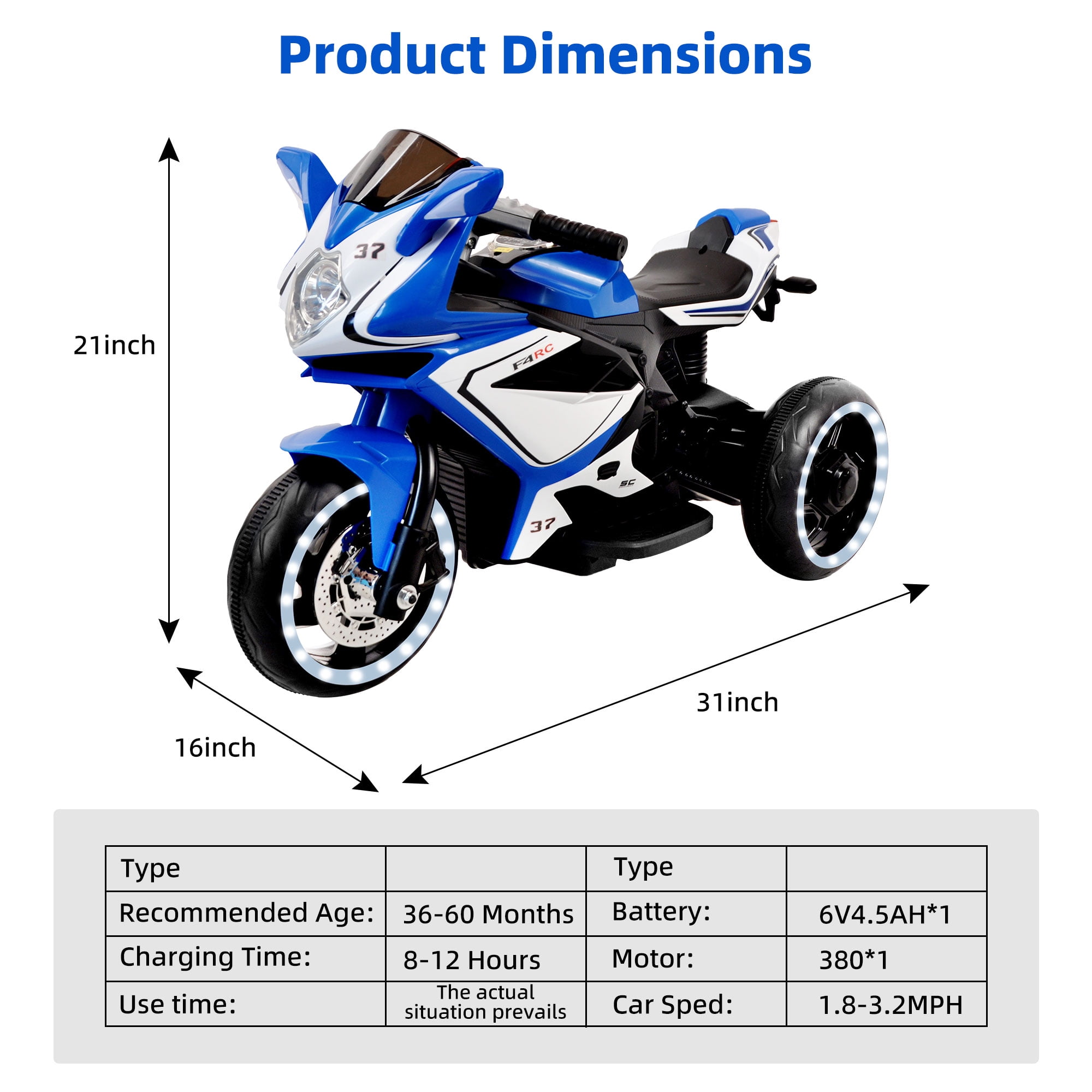 Moto Électrique Ricky Zoom 6V 800012820 Feber 102 x 53 x 66 cm