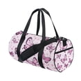 thumbnail image 3 of BZSMCE Bucket Sports Bag Creative Whimsical Pink Butterflies Pattern Casual Simple Bag, 3 of 6