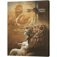 thumbnail image 2 of Jesus Lion And Lamb Canvas Wall Art Decor Gifts For Christian Lion Of Judah Religious Canvas Painting for Wall Easter Prints God Artwork Poster Framed Home Wall Decor for Church Living room Bedroom, 2 of 6