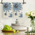 thumbnail image 2 of Blue Floral Boho Kitchen Towels Dish Towels, 18x26 Inch Seasonal Spring Decoration Hand Towels Set of 2, 2 of 6