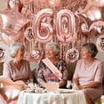thumbnail image 5 of YANSION 60th Birthday Decoration for Mother, Rose Gold Birthday Decorations, 60th Rose Gold Balloons Happy 60th Birthday Triangle Flag Banner Number 60 Balloons for Women Birthday Party Decorations, 5 of 6