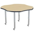 thumbnail image 4 of ECR4Kids 48in Clover Everyday T-Mold Adjustable Activity Table Maple/Navy/Silver - Super Leg, 4 of 8