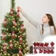 thumbnail image 1 of Adornos navideños brillantes galvanizados | Adornos de plástico coloridos para árbol | Colgantes navideños de 11 cm para decoración festiva, 1 of 5