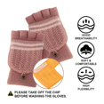 thumbnail image 3 of Usb Heated Gloves for Men and Women, Winter Reversible Heated Fingerless Gloves for Typing and Outdoor Use (Pink), 3 of 7