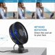 thumbnail image 4 of USB Desk Fan, Quiet Small Desk Fan Outlet, Ideal for Office Bedrooms, 3 Settings, Powerful Airflow, Quiet, 40 Tilt, 1.1m Cord (Black Blue), 4 of 5
