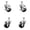 4 Swivel w/2 Top Lock Brakes, variant on 3 Inch SS Phenolic Wheel Swivel 12mm Threaded Stem Caster Service Caster