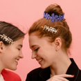 thumbnail image 4 of HAHDAXIA 2 Pcs Porte-Queue de Cheval Fleur en Strass Torsadé Gaine Chignon Femmes Pinces à Cheveux Griffe, Rouge Vin+multicolore, 4 of 6