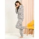 thumbnail image 4 of Pijama De Franela Lindo Impreso Manga Larga Top Y Pantalones Para Dormir Ropa De Dormir Suave Conjuntos Invierno Para Mujeres Leopardo S Unique Bargains Pijama, 4 of 6