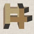 thumbnail image 2 of Vess, June Erica 26x26 Black Ornate Wood Framed with Double Matting Museum Art Print Titled - Geometric Perspective VI, 2 of 4