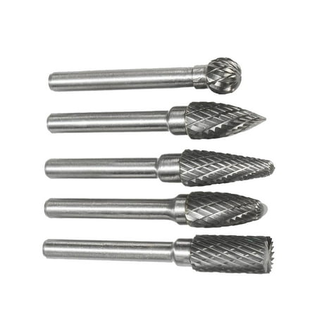 

5x Steel Rotary Cutter Set Carving Rasps / 4-inch Shank for