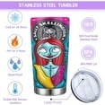 thumbnail image 4 of 3D Inflated Sally Nightmare Before Christmas Tumbler Cup with Straws and Lid, Nightmare Before Christmas Gift for Women Friend Wife, Stainless Steel Vacuum Insulated, Epoxy Coated, 20 Oz, 4 of 6