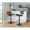 thumbnail image 2 of LumiSource Lombardi Adjustable Barstool - Set of 3, 2 of 6