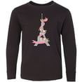 thumbnail image 3 of Inktastic Eiffel Tower in Paris with Flowers and Pink Banner Long Sleeve Youth T-Shirt, 3 of 5