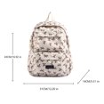 thumbnail image 2 of HUISZJ Bow Print School Backpack, Creative Preppy College Backpack, Middle School Bag for Travel Commute Work (Brown), 2 of 10