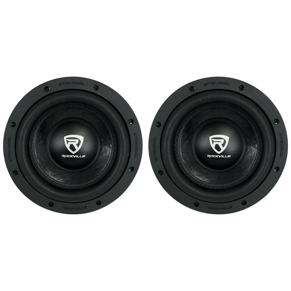 (2) Rockville W8K6D2 V2 8" 1400w Peak Car Subwoofers Dual 2-Ohm Subs 350w RMS
