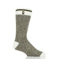 thumbnail image 4 of Heat Holder Men's Cream Block Twist LITE Socks| Warm + Soft, Hiking, Cabin, Cozy at Home Socks | 5X Warmer Than Cotton Socks, 4 of 6