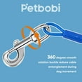 Petbobi 15ft Chewproof Dog Tie Out Cable with Double Hooks and 360