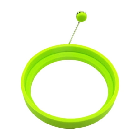 

Non Stick Fried Egg Mold Breakfast Egg Sandwich Maker Silicone Round Frying Egg Rings Pancake Shaper Mold with Handle