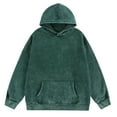 thumbnail image 2 of 2 Pack M-4X Plus Size Hoodies for Men with Front Pocket Big & Tall Vintage Sweatshirts Mens Casual Long Sleeve Washed Solid Color Pullover Hoodie Tops, 2 of 8