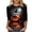 Q, variant on Tqyyweavej Womens Halloween 3/4 Sleeve Crew Neck Shirts Plus Size Fall Halloween Funny Graphic Top Loose Fit Spooky Season Tees S-5XL