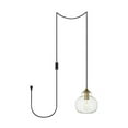 thumbnail image 1 of Living District LDPG2245BR Destry 1 Light Brass Plug-In Pendant with Clear Glass, 1 of 2