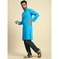 thumbnail image 6 of SKAVIJ Men's Shirt Cotton Kurta Casual Tunic Regular Fit (Small, Turquoise), 6 of 6