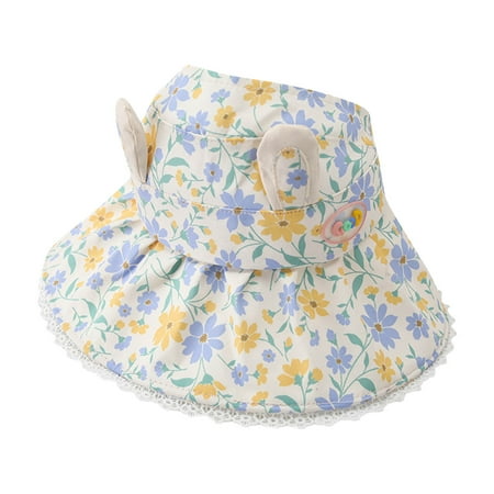 

Girls Boys Hats Caps Children Hat Summer Empty Top Hat Cartoon Flower Prints Cap Sun Visor Hat
