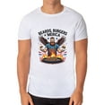 thumbnail image 2 of Fourth Of July Men's Beards, Burgers & 'Merica 4th of July Dad BBQ Patriotic Novelty Funny T-Shirt, 2 of 5