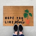 thumbnail image 2 of Summer Doormats Green Leaf Tropical Plant Door Mats Entrance Low Profile Non Slip Rubber Back Doormat for Floor Welcome Indoor Outdoor Door Mats Non Slip Durable Soft Entry Doormats for Entryway, 2 of 4